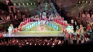 Opera Aida amp Triumphal March at Verona Arena [upl. by Ahsakat]