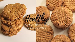 Healthy Peanut Butter Oatmeal Cookies  2 ways [upl. by Ellenij]