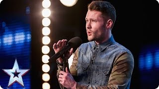 Golden boy Calum Scott hits the right note  Audition Week 1  Britains Got Talent 2015 [upl. by Nojel]