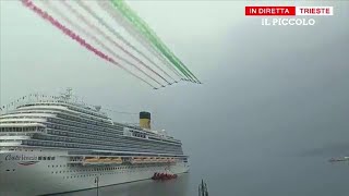 Trieste Frecce Tricolori per il quotbattesimoquot di Costa Venezia [upl. by Mosley66]