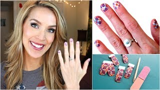 How to Apply Nail Wraps easy nail art  LeighAnnSays [upl. by Favrot715]