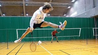 Badminton Trick Shots [upl. by Mathian]