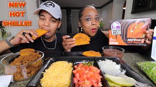 NEW Taco Bell HOT Shells Homemade Tacos Mukbang [upl. by Schlicher826]