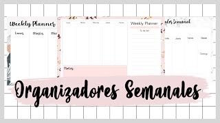 3 Ideas para Planificadores Semanales en Word  Organízate con tus tareas  Planners [upl. by Namra]