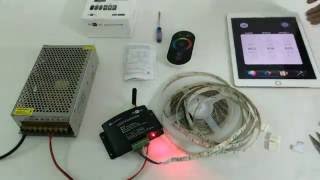 LED WIFI RGB Controller Instruction How to Control LED Strip Lights With Smartphone iPad [upl. by Llemhar]