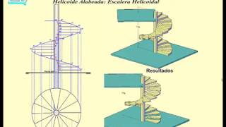 Proyecciones Ortogonales Escalera Helicoidal [upl. by Mendez]