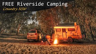 FREE Riverside Camping NSW Murrumbidgee River  Camp Cooking [upl. by Adine]