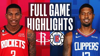 ROCKETS at CLIPPERS  NBA FULL GAME HIGHLIGHTS  October 31 2022 [upl. by Wallack948]