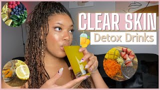 3 DETOX JUICE RECIPES FOR CLEAR SKIN Hormone regulating amp anti inflammatory drinks that fight acne [upl. by Niwroc]