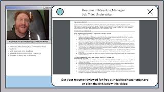 Recruiter Reviews a Underwriter Resume Resolute Manager [upl. by Haiel]