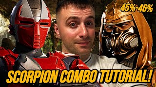 SCORPION COMBO TUTORIAL WITH SEKTOR KAMEO 4546 MORTAL KOMBAT 1 [upl. by Argus]