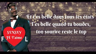 sensey je taime parole  French lyrics tes belle dans tous ses états [upl. by Ingrid513]