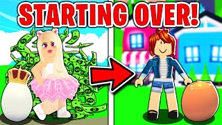 STARTING OVER IN ADOPT ME Going from NOOB to PRO Roblox Adopt Me [upl. by Kachine]