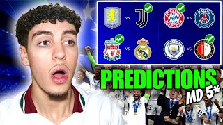 Champions League MATCHDAY 5 League Phase Predictions [upl. by Henrik]