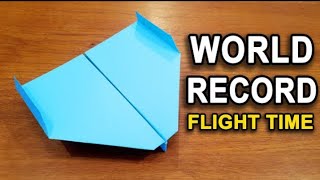 HOW TO MAKE THE WORLD RECORD PAPER AIRPLANE FOR FLIGHT TIME rajasekharsadasivam9gmailcom😑🐄😔😋🤤🤫🐢🦕🐴 [upl. by Queena63]