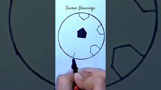 Soccer Ball Drawing Easy  Football Drawing Simple  How To Draw Soccer Ball shorts drawing art [upl. by Siuraj]