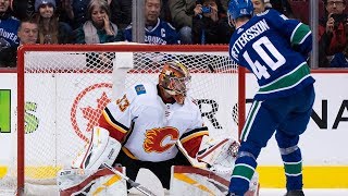 Flames and Canucks battle for the win in a shootout [upl. by Eimmas]