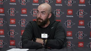 SDSU FOOTBALL HEAD COACH SEAN LEWIS POST GAME AFTER CAL [upl. by Anaerol642]