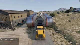 Trucks amp Bus car vs Giant Bollards beamngdrive shorts beamngdrivemods [upl. by Lekcim557]