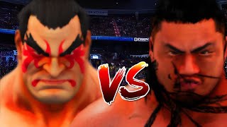 wwe2k19 e honda vs fallah bahh e honda sending a message to yokozuna am coming after you [upl. by Devland700]