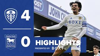 Highlights  Leeds United 40 Ipswich Town  HUGE WIN with goals from Summerville Piroe amp Struijk [upl. by Lauzon]