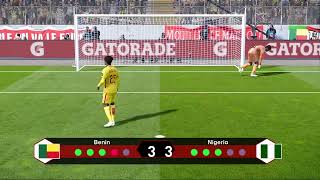 BENIN vs NIGERIA  2025 Africa Cup of Nations Qualifiers  Penalties  Realistic PES Gameplay [upl. by Doniv]