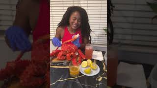 My first time trying a whole King Crab This was interesting [upl. by Elatia]