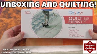 Unboxing and Quilting with the new Quilt Perfect Ruler Foot Kit [upl. by Enilrad987]