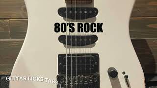 CLASSIC 80S ROCK GUITAR BACKING TRACK IN A FREE TABS [upl. by Elagibba614]