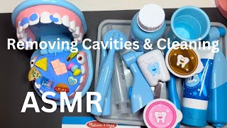 ASMR Melissa amp Doug Dental kit 🦷NO TALKING 🤫 REMOVING CAVITIES amp CLEANING 🪥 [upl. by Rogozen920]