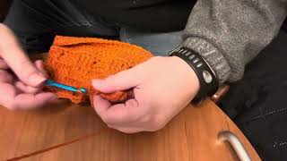 Tutorial on finishing the crochet swatch [upl. by Yrennalf560]