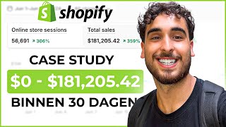 Van €0 Naar 18120542 in 30 Dagen Met Shopify Dropshipping Case Study  Product Revealed [upl. by Rolando]