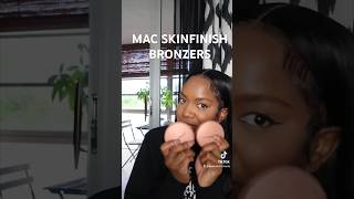 MAC Skinfinish Bronzers in Matte Rich Rosy amp Matte Rich Golden on brown skin bronzers macbronzer [upl. by Dario]