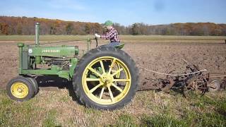 1937 John Deere B Plowing [upl. by Gnud]