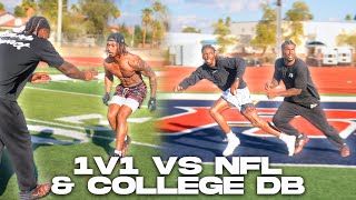 1 V 1 AGAINST NFL AND COLLEGE DB TEACH TAPE [upl. by Lurline]