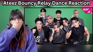 ATEEZ에이티즈 BOUNCY RELAY DANCE REACTION [upl. by Reywas]