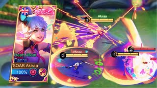 NO EDIT CHALLENGE FANNY VALENTINE SKIN AGGRESSIVE GAMEPLAY [upl. by Tanah943]