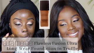 TRUFFLE DARK SKIN LAURA MERCIER Flawless Fusion Foundation Review [upl. by Schriever]