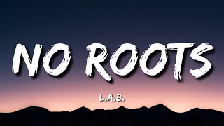 L A B  No Roots Lyrics [upl. by Zebulen953]