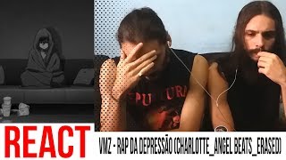 REACTANÁLISE VMZ  🔴Rap Depressão  Charlotte  Angel Beats  Erased [upl. by Ynnam]