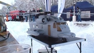 ღ Rescue Mission Big MH53 Scale Army RC Helicopter over Ice ღ [upl. by Zurek28]