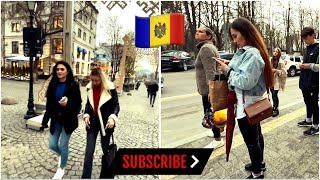 🇲🇩4k MOLDAVIAN WOMEN are STUNNINGWalking in the center of ChisinauRepublic of MoldovaApril 2022 [upl. by Anivad816]