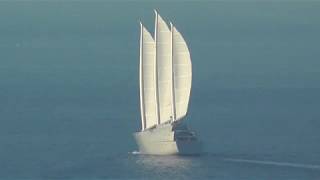 Sailing Yacht A a vele spiegate nel golfo di Napoli che spettacolo [upl. by Dilisio]