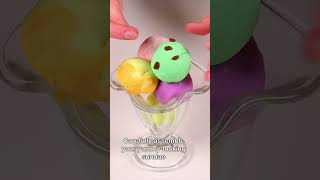 Play Doh Ice Cream Sundae Surprise Eggs shorts youtubeshorts howtodraw diy [upl. by Germain]