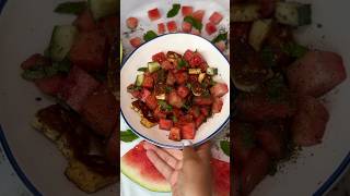 Grilled Halloumi Watermelon Salad With Za’atar Dressing 🍉🧀 [upl. by Adnohrahs821]