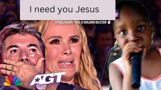 Golden buzzer The judges and audience cry as she sing soul stirring song [upl. by Nyrat]