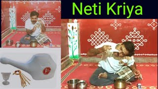 Neti Kriya netikriya kriyayoga yoga hathayoga [upl. by Amalbena]