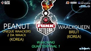 PEANUT v WAACKQUEEN  Waacking QF1  Funk Stylers World Final  Allthatbreakcom [upl. by Annekcm]