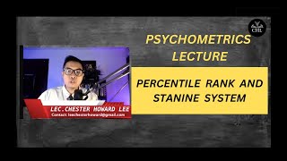 PSYCHOMETRICS LECTURE PERCENTILE RANK AND STANINE SYSTEM [upl. by Aliel]