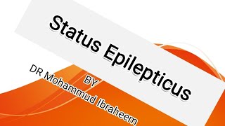 Status epilepticus definition of SE Classification and management [upl. by Ocramed]